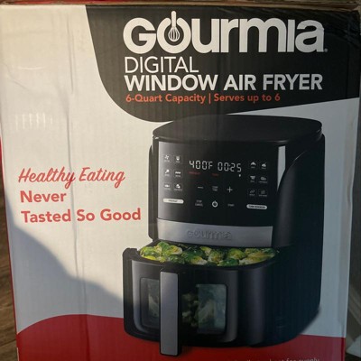 Gourmia 6-qt Digital Window Air Fryer With 12 Presets & Guided Cooking ...