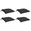 vidaXL Chair Cushions 4 pcs Black 15.7"x15.7"x2.8" Oxford Fabric - 3 of 4