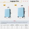 Maggift 4 PCS Bag and Luggage Sets, with 4 Spinner Wheels Lightweight Suitcase, Suitable for business trips and travel, Blue, 15.5"*10.4"*24.4" - 4 of 4