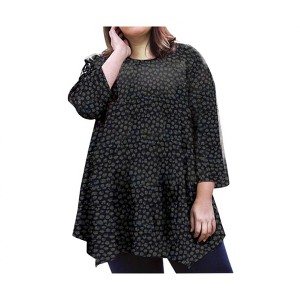 Women's Printed Matsin Tunic - Plus - On The Plus Side - 1 of 4
