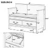 Infurnic Decorative Storage Cabinets Shoe Bench with Removable Cushion, Hidden Storage for Entrance and Living Room, Navy Blue, 42"*17.5"*29.9" - 3 of 4
