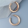 SOHI Women's Silver Chunky Hoop Earrings - 2 of 3