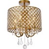 Elegant Lighting Elise 14 inch flush mount in brass - 3 of 4