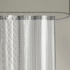 SEVOBAL Shower Curtain Cotton Fabric Aztec Print Tufted Chenille Waterproof Machine Washable 12 button holes, Gray, 72"*72"*0.13" - 3 of 4