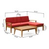 Maggift Patio Seating Sets Outdoor, Featuring Unique Design, Ideal for Chats, Perfect for Gardens, Living Spaces, Red, 78.25"*53.75"*26.25" - 2 of 4