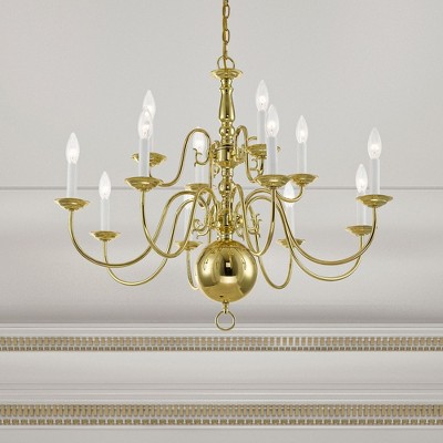 Williamsburgh Bronze 12-Light Colonial Chandelier