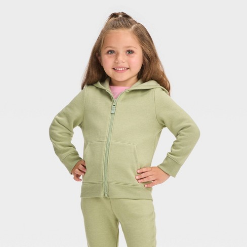 Girls' Zip-up Fleece Hoodie Sweatshirt - Cat & Jack™ : Target