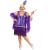 HalloweenCostumes.com Plus Size Amethyst Flapper Purple Costume for Women - 3 of 3