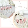 LOVELAY CREATIONS French Tip Glossy Press-On Nails with Gold Line Design - 3 of 4