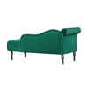 60.6" Velvet Chaise Lounge with Button Tufted Nailhead Trimmed and 1 Pillow - ModernLuxe - 4 of 4