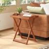 Tangkula Patio Solid Wood Tray Table w/ Removable Top Rectangular TV Tray Bistro Table - 2 of 4