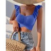 Womens Knit Tube Tops Cap Sleeve Sweet Heart Neckline Sweater Tops Ribbed Sweater Tops - 4 of 4
