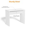Vanity Desk Set Stool & Dressing Table with LED Lighting Mirror Drawer and Compartments Modern Wood Cosmetic Table Chest of Drawers - 2 of 4