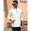 Men's Pullover Top Half Zip Golf Jacket Long Sleeve Polo Sport Shirts - 2 of 4