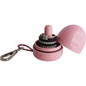 Ring Holder Keychain, Portable Waterproof Jewelry Organizer and Pill Case for Travel & Gym, Olive Green - 1 of 4