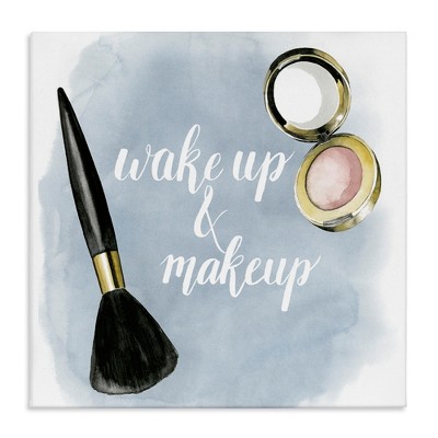 Stupell Industries Watercolor Wake Up & Make Up, 24" x 24"