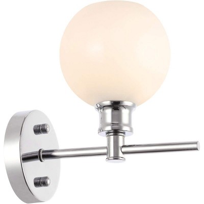 Elegant Lighting Collier 1 light Chrome and Frosted white glass Wall sconce