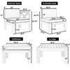 CAVINAS 5-Piece Patio Outdoor Seating Sets, Sectional Sofa Seating Group Set with Cushions, Natural Finish and Beige Cushions - 3 of 4