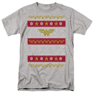 Men's DC Wonder Woman Christmas Sweater T-Shirt - 1 of 4