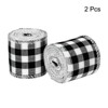 Unique Bargains Wired Edge Polyester Gingham Ribbon for Christmas Decoration 2 Pcs - 3 of 4