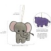 Darware Plush Animal Christmas Tree Ornaments 6pc Set; Holiday Craft Baby Shower Decoration - 2 of 4