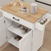 NicBex Mobile Kitchen Island Cart Multifunctional Kitchen Carts on Wheels with Storage, 1 Cabinets and 1 Drawer for Dining Rooms - 4 of 4