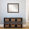 31" x 25" Wildwood Narrow Framed Wall Mirror Brown - Amanti Art: Modern Beveled Glass, Polystyrene Frame, Wall Mount - 4 of 4