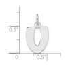 Black Bow Jewelry Sterling Silver, Kate Collection, Bubble Block Initial V Pendant - 4 of 4