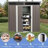 6FT x 5FT Outdoor Metal Storage Shed with Floor Frame and Windows, Sun Protection Waterproof Storage House for Patio Lawn Backyard - 2 of 4