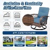 3 Pieces Outdoor Swivel Patio Rocking Chairs, Outdoor Wicker Patio Furniture, 2 Glider Chairs & Side Table, for Backyard, Garden, Balcony, Deck - 3 of 4