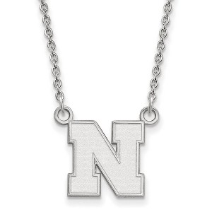 Black Bow Jewelry Sterling Silver Nebraska Cornhuskers NCAA Necklace 18 Inch - 1 of 4