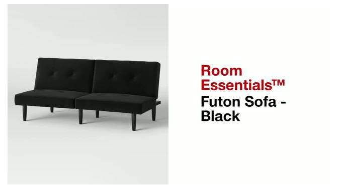Futon Sofa Black - Room Essentials&#8482;, 2 of 15, play video