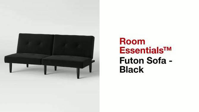 Futon Sofa Black - Room Essentials&#8482;, 2 of 15, play video