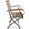 vidaXL Folding Patio Chairs 2 pcs Steel and Solid Wood Acacia - 4 of 4