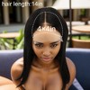 Unique Bargains Women's Straight Long Hair Wig 4x4in 180 Real Human Hair Black 1 Pc - 4 of 4