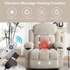 Power Lift Recliner Chair with Heat and Massage Electric Fabric Recliner Chair for Elderly with Side Pocket - 3 of 4