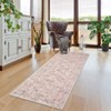Machine Washable 2x6 Vintage Floral Distressed Rug Kitchen Runner Rug Stain Resistant Non Slip Non Shedding Easy To Clean Floor Cover For Hallway - 2 of 4