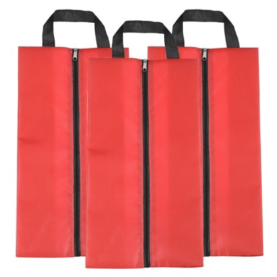 Unique Bargains Waterproof Outdoor Travel Portable Shoes Bag with Zipper 3 Pcs