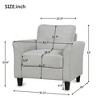 Accent Chairs for Living Room Modern Chair Sofa Chair Upholstered Arm Chair with Scooped Arms for Bedroom Living Room Study Room - 4 of 4