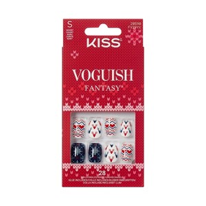 Kiss Nails Voguish Fantasy Fake Nails - Snow Much Fun - 33ct - 1 of 4