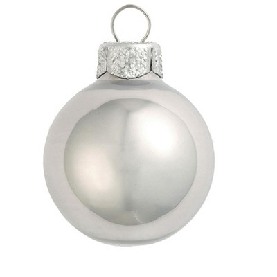 Northlight 12ct Pearl Glass Ball Christmas Ornament Set 2.75" - Mercury Silver