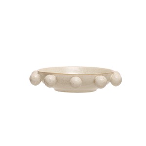 Storied Home 9.75 Inches Stoneware Bowl with Orbs and Reactive Glaze - 1 of 3