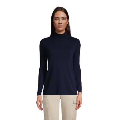 Lands' End Women's Tall Supima Cotton Long Sleeve Turtleneck : Target