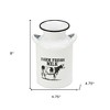 HomeRoots 8" Black And White Metal Jug Vase - 3 of 4