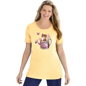 Woman Within Plus Size Graphic Tee - 1 of 4