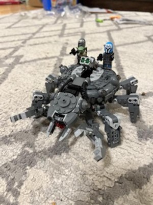 LEGO Star Wars Spider Tank 75361, Building Toy Mech from The Mandalorian  Season 3, Includes The Mandalorian with Darksaber, Bo-Katan, and Grogu  'Baby