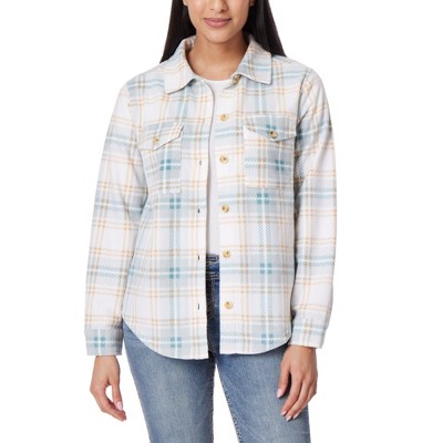 WallFlower Taylor Polar Fleece Boyfriend Button Down Shacket Jacket