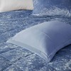 SEVOBAL Bedding Sets, Twin XL Velvet Comforter Set with Diamond Quilting and Decorative Pillow, Blue, 19.68"*12.99"*4.72" - 3 of 4