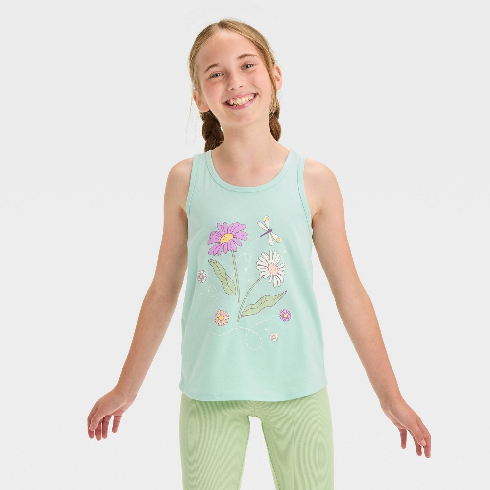 Girl Flower Graphic Tank Top