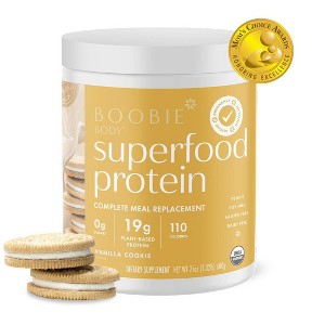 Boobie Body Organic Pregnancy and Lactation Vegan Protein Shake Vanilla Cookie - 21oz/1 Tub - 1 of 4